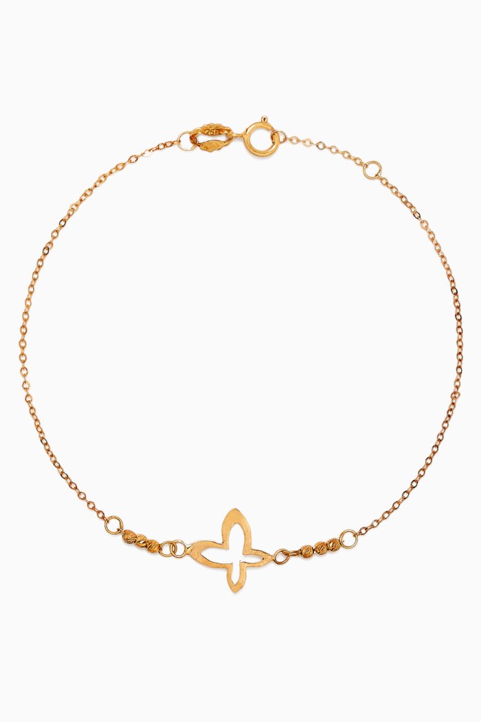 

Eden Butterfly Charm Bracelet in 18kt Gold