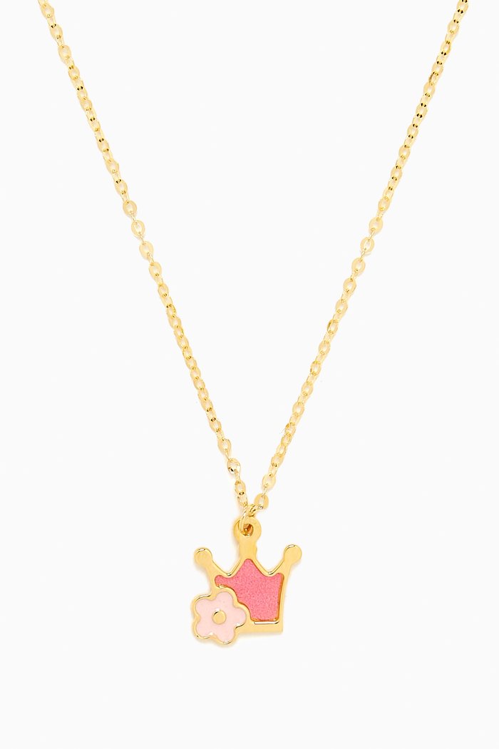 

Ara Bella Floral Crown Necklace in 18kt Gold, Yellow