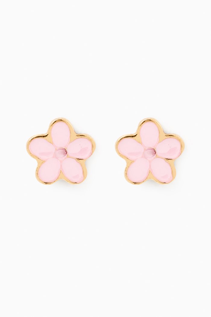 

Ara Bella Jasmine Stud Earrings in 18kt Gold, Pink