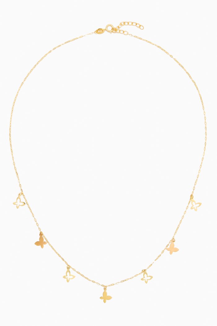 

Eden Butterfly Charm Necklace in 18kt Gold
