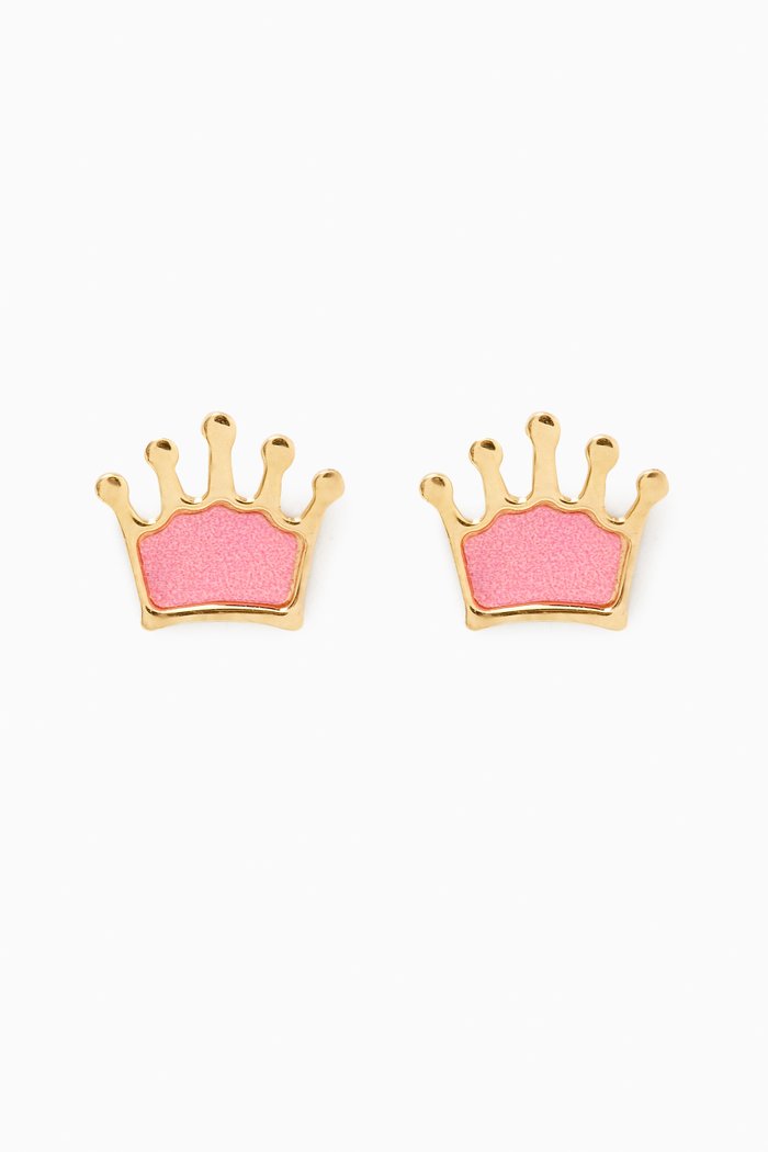 

Ara Bella Crown Heart Earrings in 18kt Gold, Yellow
