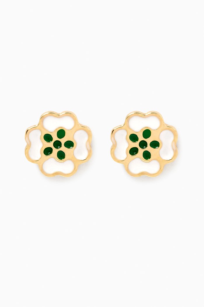 

Ara Bella Clover Stud Earrings in 18kt Gold, Yellow