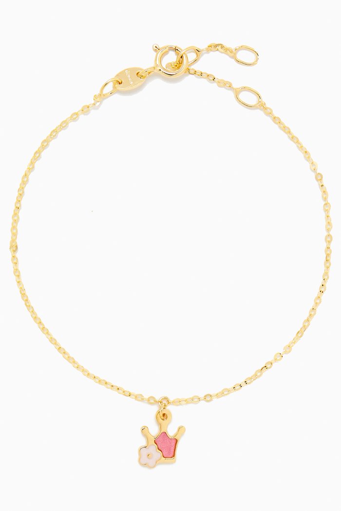 

Ara Bella Floral Crown Bracelet in 18kt Gold, Yellow