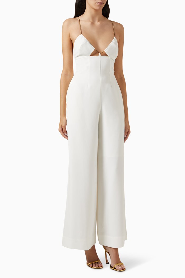 

Bell Jumpsuit in Crepe, White