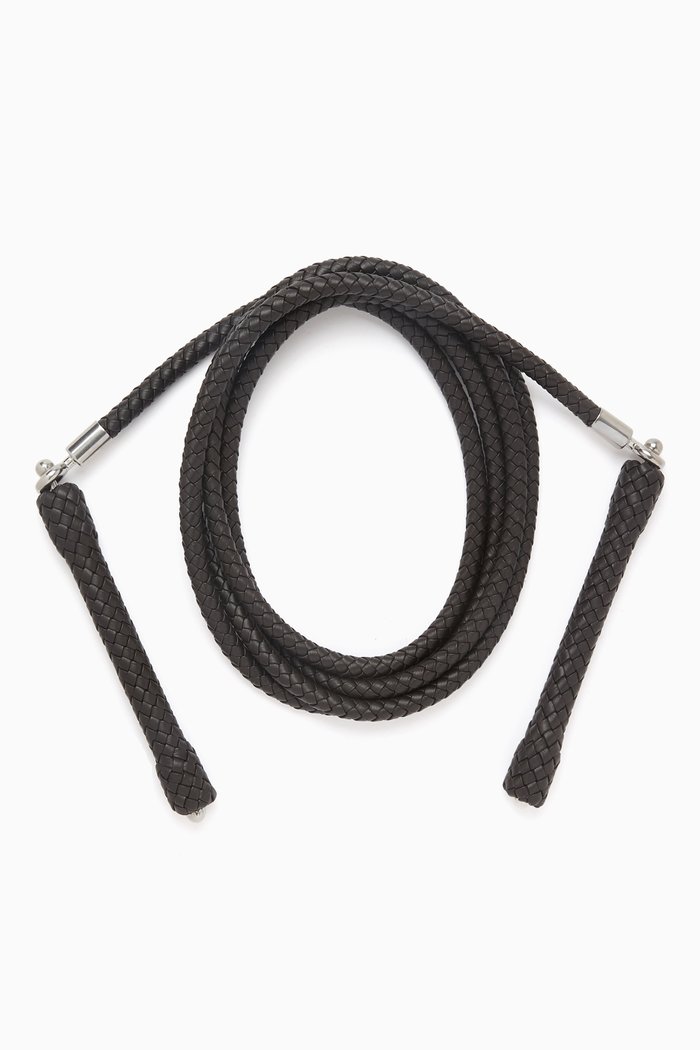 

Skipping Rope in Intrecciato Leather, Green