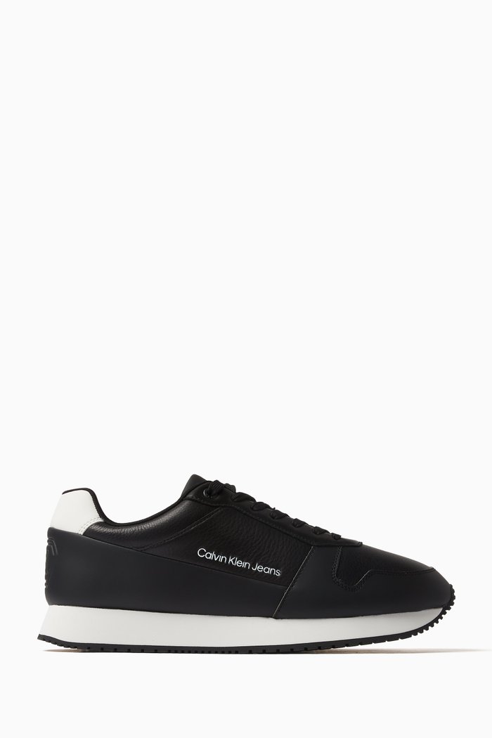 

Logo Sneakers in Leather, Black