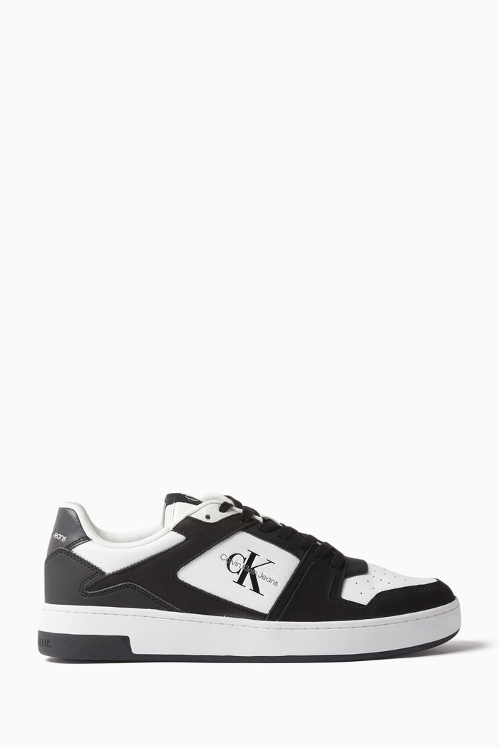 

Basket Cupsole Low-top Sneakers in Faux Leather, Multicolour