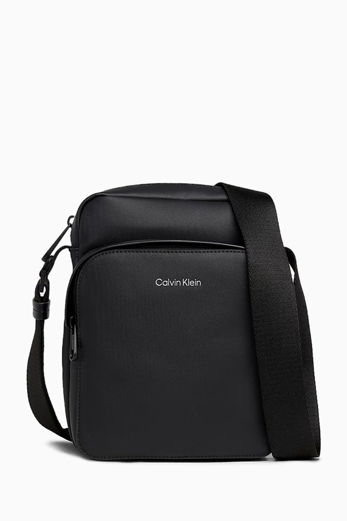 

Reporter Bag in Faux Leather, Black