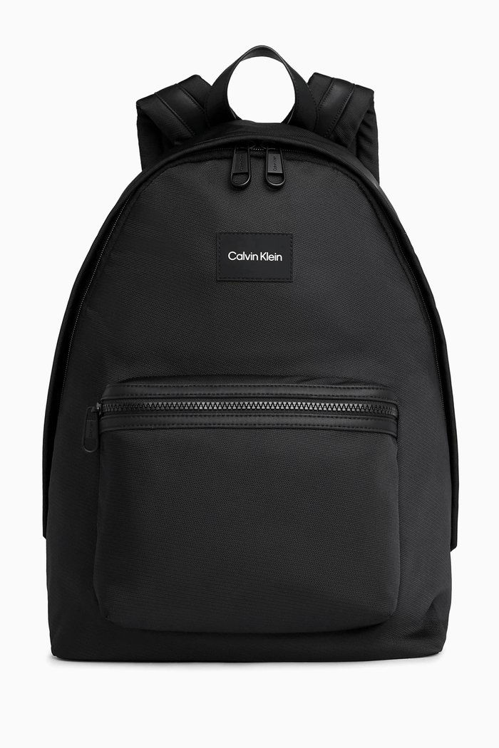 

CK Essential Campus Backpack in Recycled Textile, Black