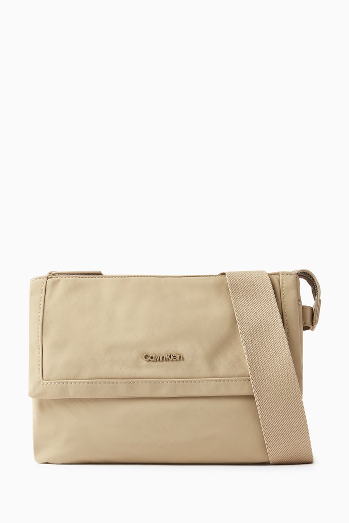 

Faded Crossbody Bag in Synthetic Fabric, Neutral