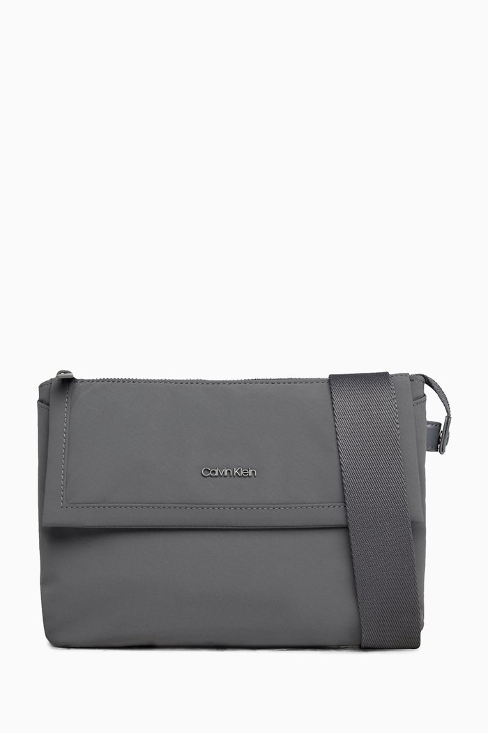 

Faded Crossbody Bag in Synthetic Fabric, Grey