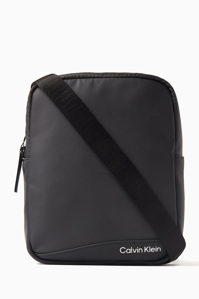 

Reporter Bag in Faux Leather, Black