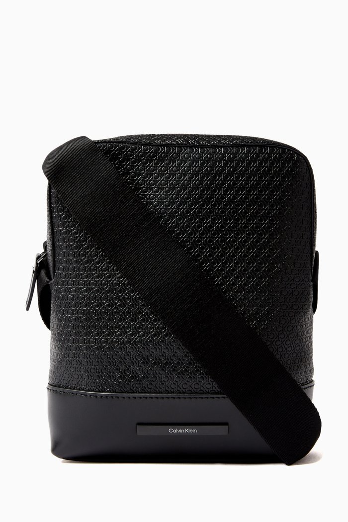 

Modern Bar Reporter Bag in Faux Leather, Black