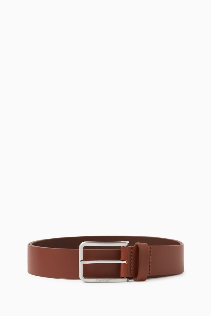 

Logo Belt in Calfskin, Brown