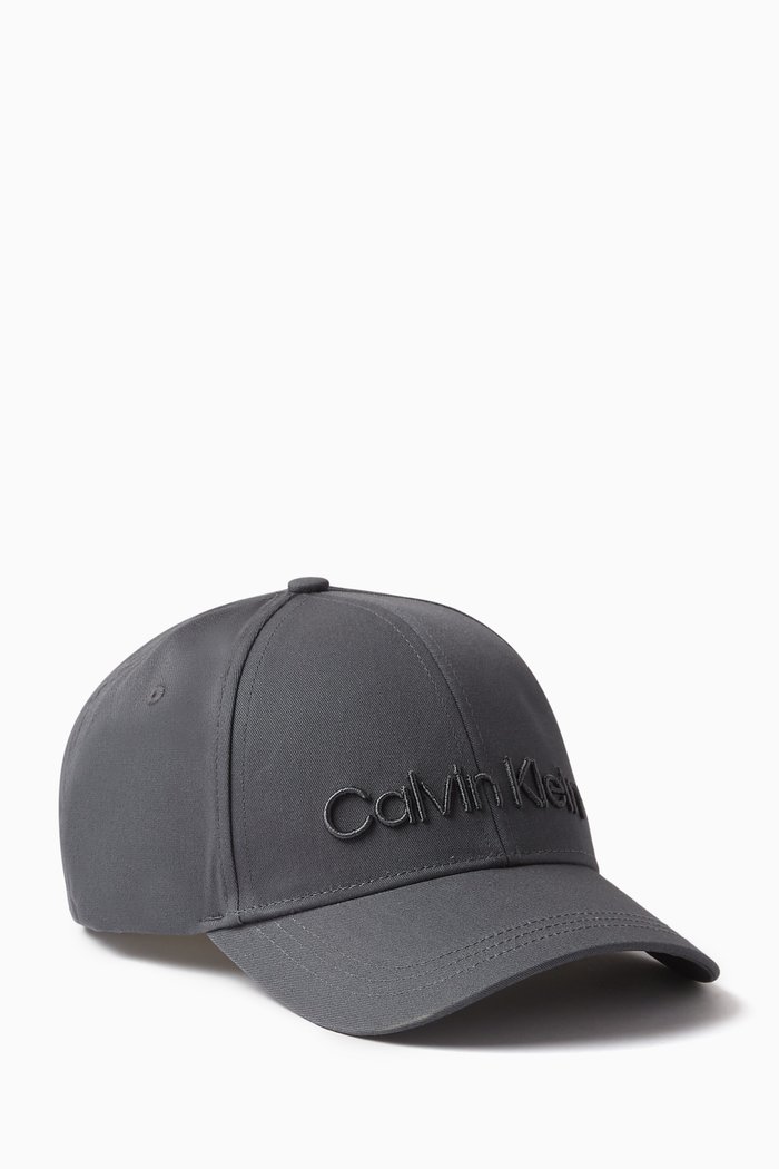 

Logo Embroidery Cap in Organic-cotton Twill, Grey
