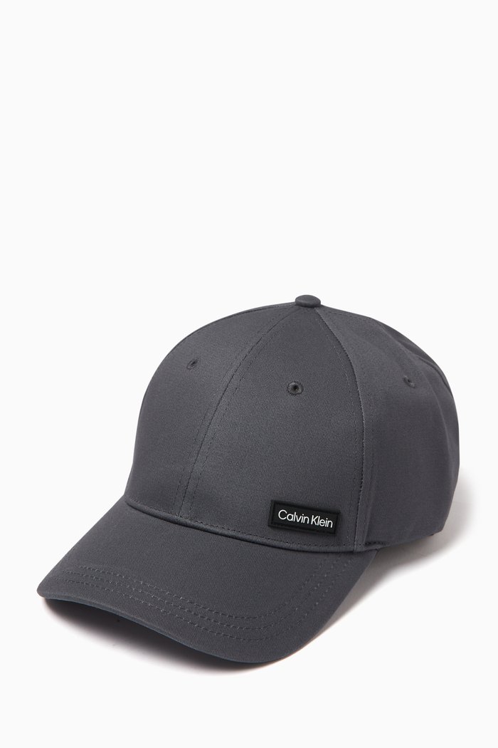 

Essential Logo Patch Baseball Cap in Cotton, Grey