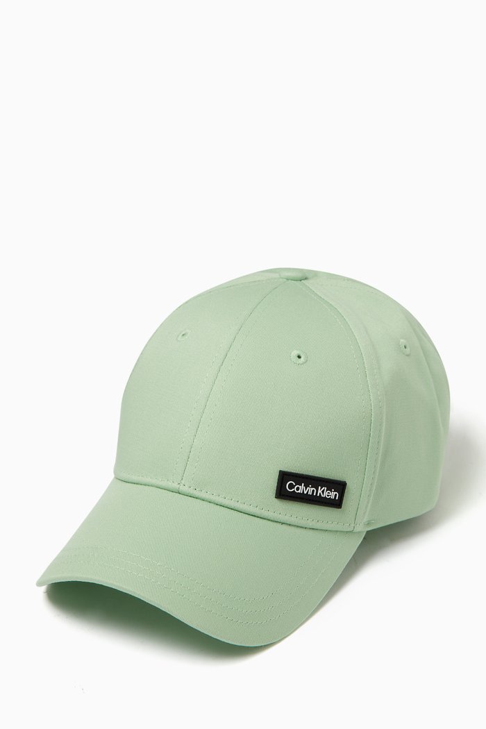 

Essential Logo Patch Baseball Cap in Cotton, Green
