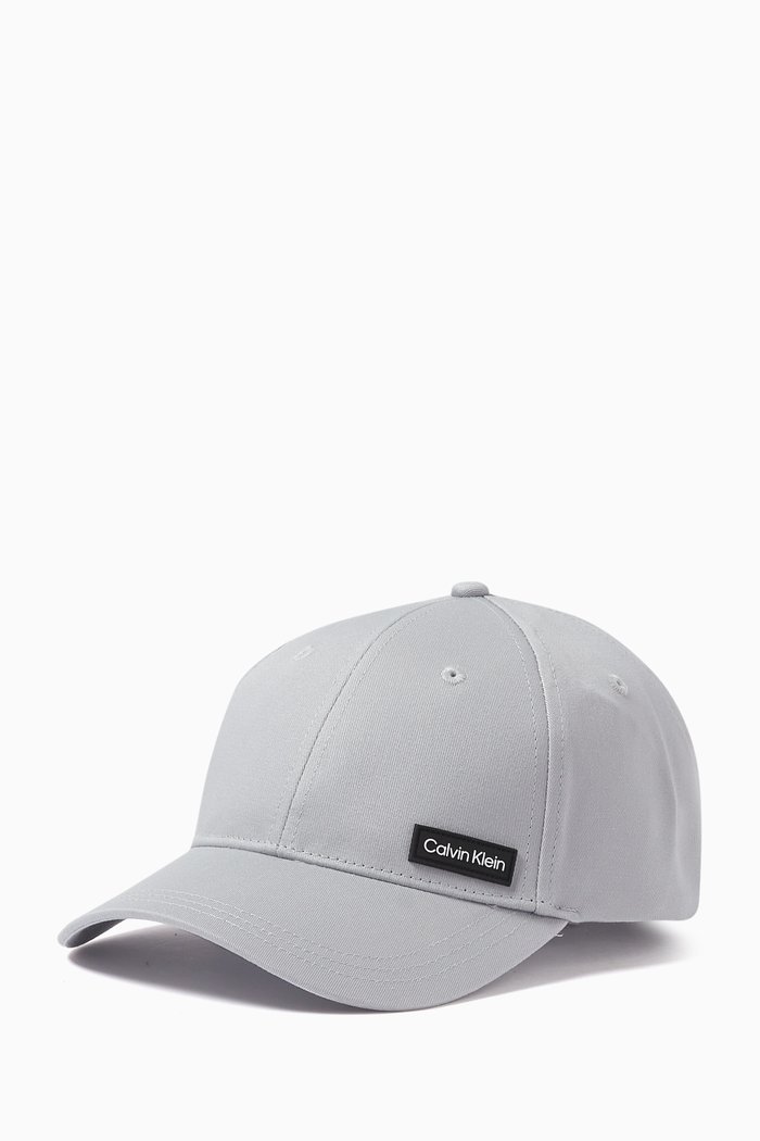 

Essential Logo Patch Baseball Cap in Cotton, Grey