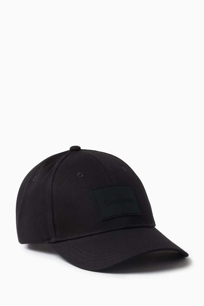 

Logo Patch Cap in Cotton, Black