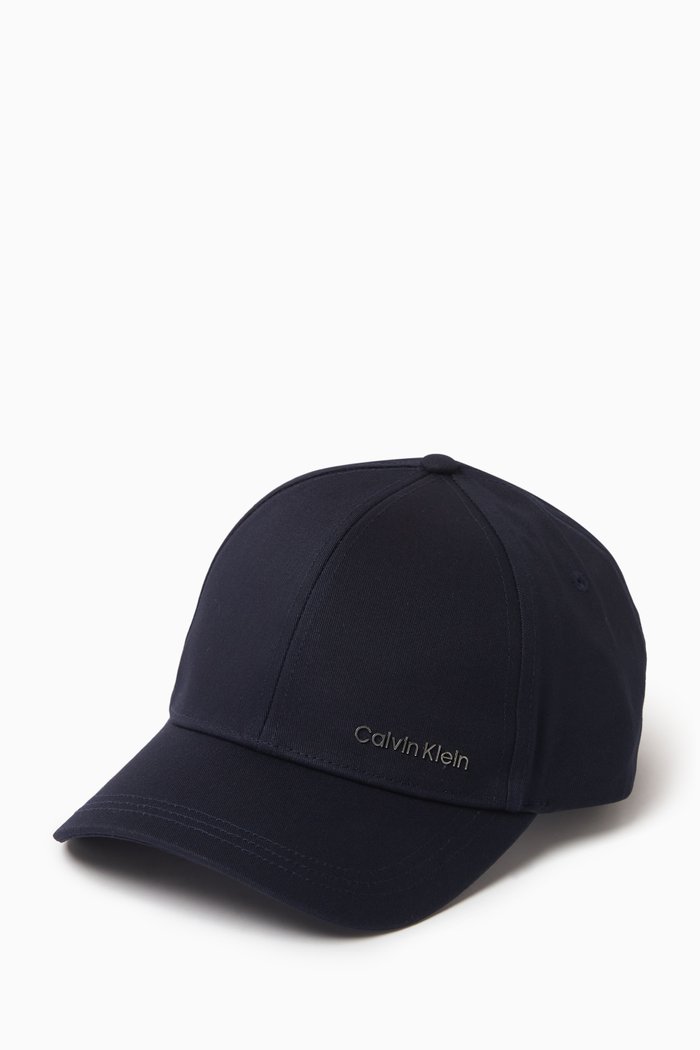 

Logo Lettering Cap in Organic Cotton, Black