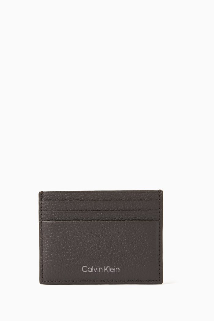

Logo Cardholder in Leather, Black