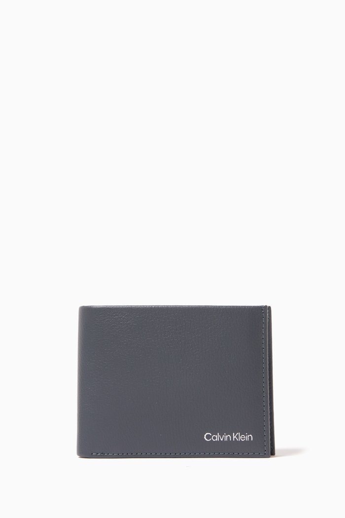 

Warmth RFID Billfold Wallet in Leather, Grey