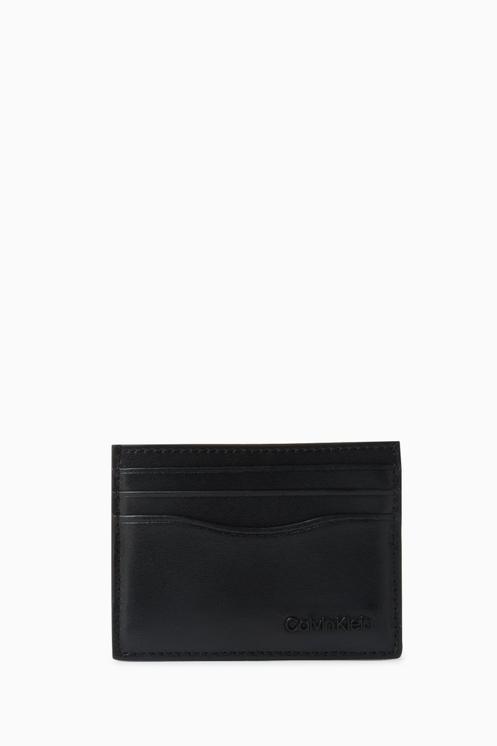 

Minimal Focus Cardholder in Leather, Black