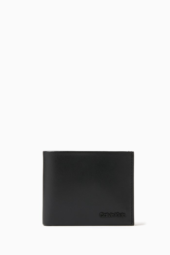 

Minimal Focus Wallet in Leather, Black