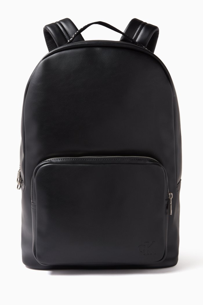 

Ultralight Campus Backpack in Faux Leather, Black