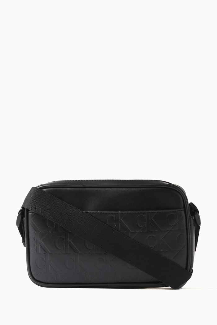 

Monogram Soft Camera Bag in Faux Leather, Black