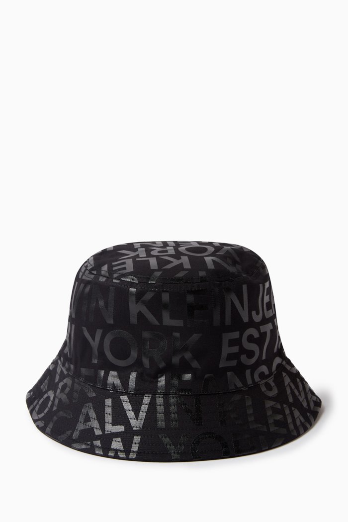 

Reversible Bucket Hat in Organic Cotton, Black