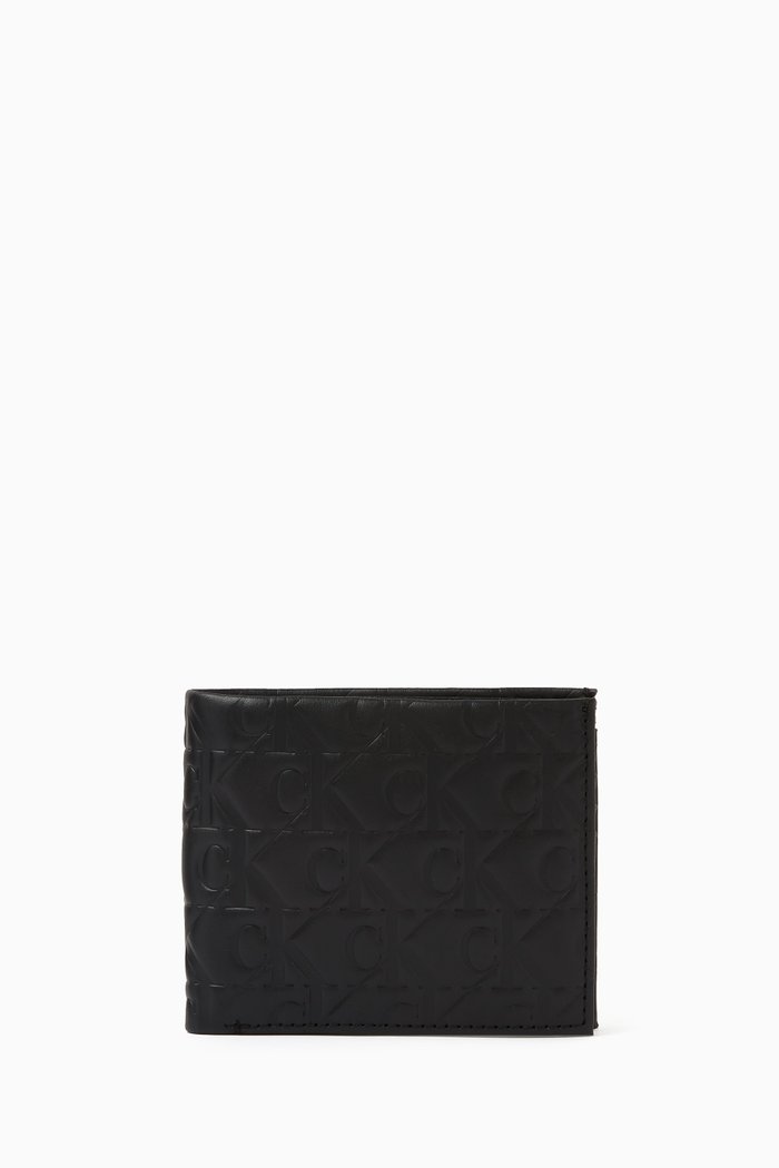 

RFID All-over Logo Wallet in Leather, Black