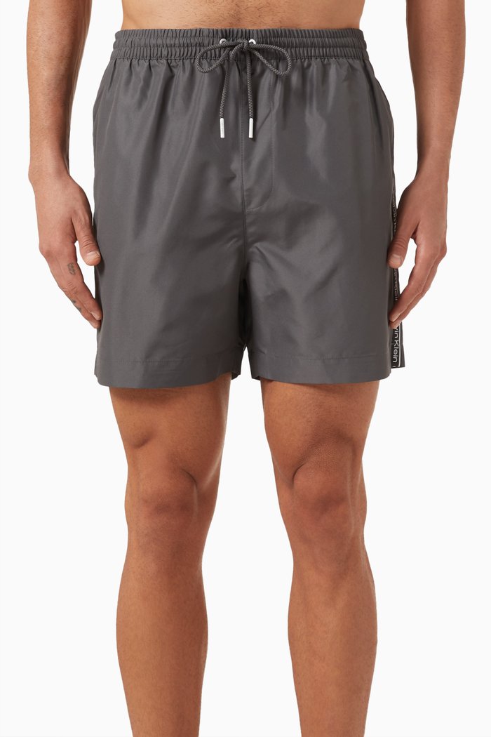 Medium Drawstring Shorts in Ripstop, Grey