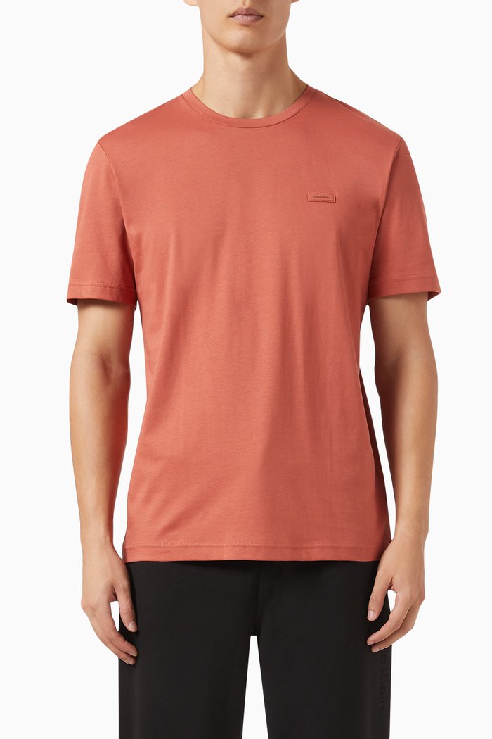 

Micro Logo T-Shirt in Cotton, Brown