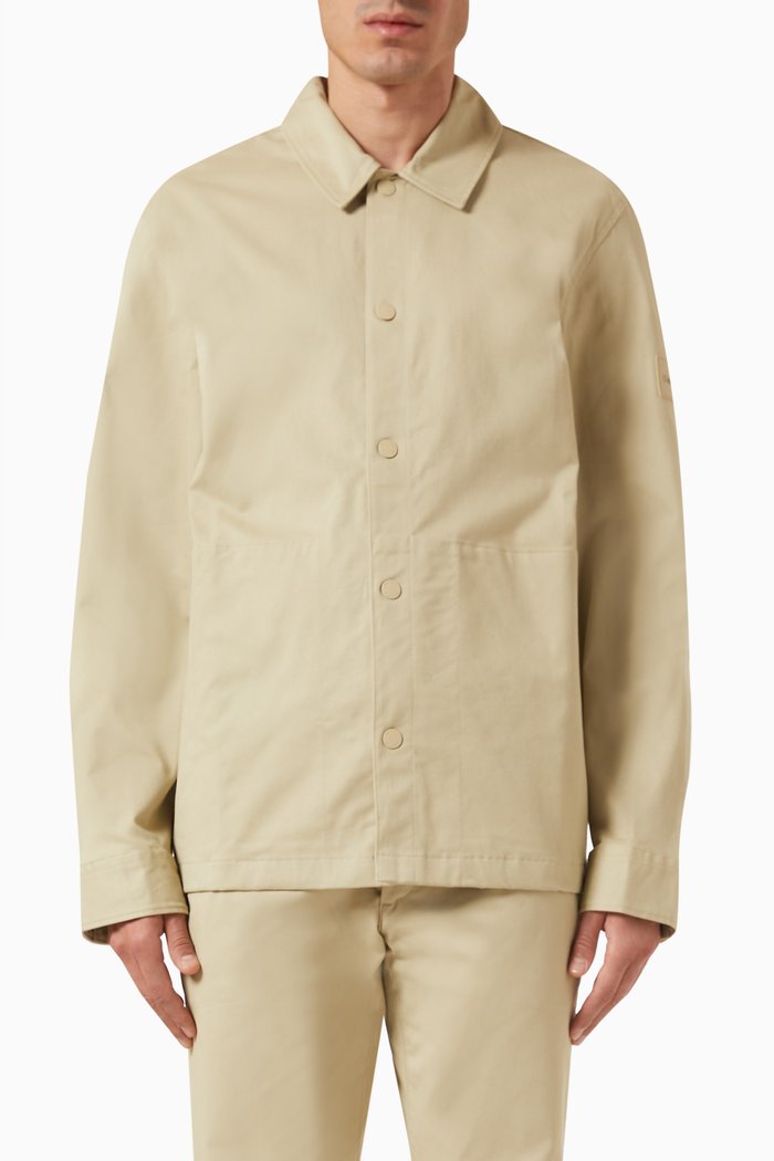 

Modern Overshirt in Organic Cotton Twill, Neutral