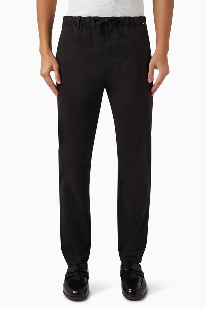 

Tapered Joggers in Cotton Twill, Black