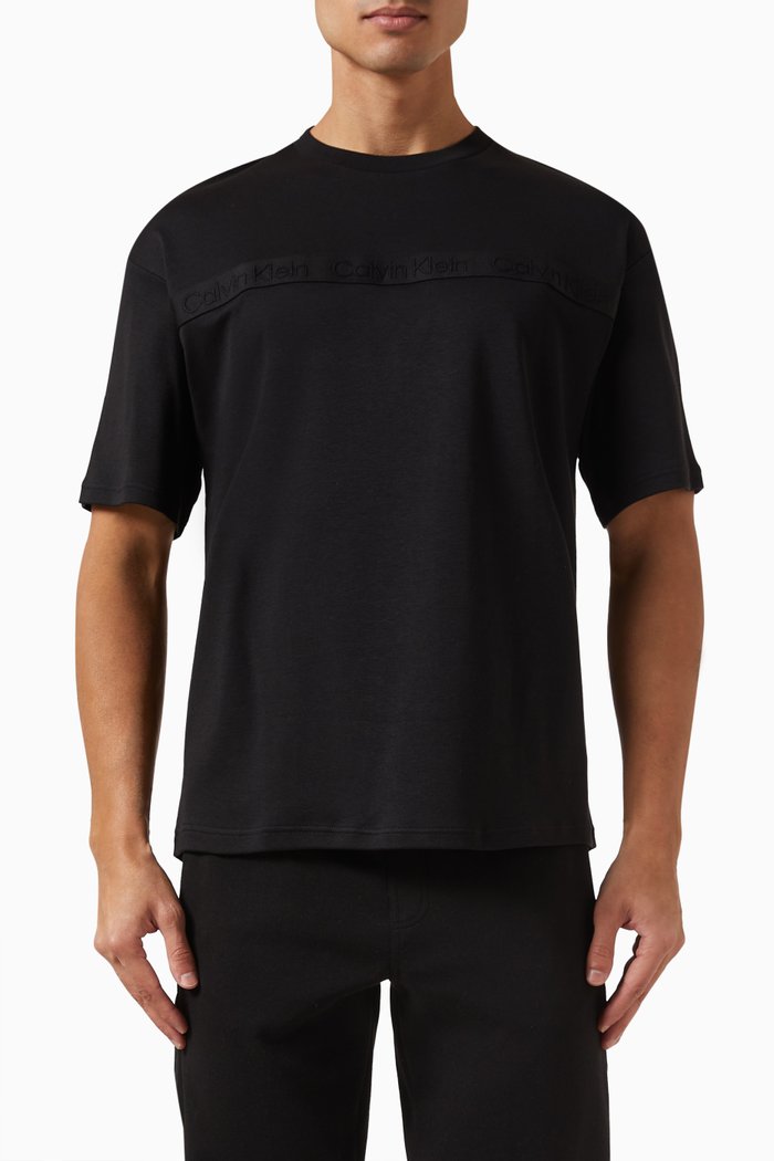 

Logo Tape T-shirt in Cotton, Black