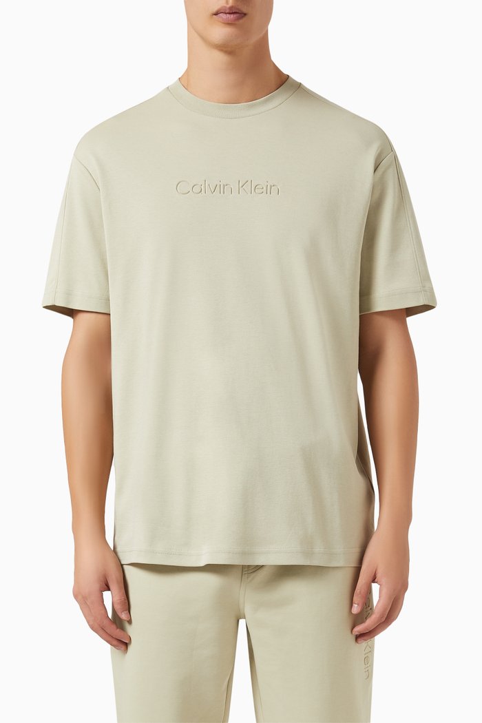 

Debossed Logo T-Shirt in Cotton, Neutral