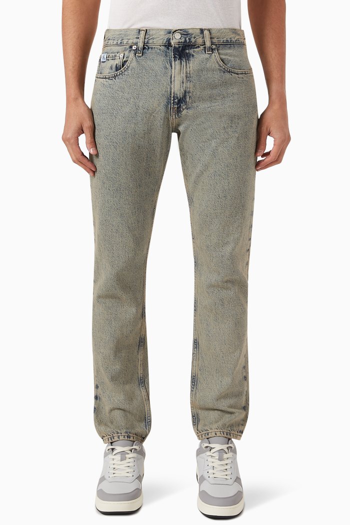 

Authentic Straight-leg Jeans in Cotton-denim, Grey