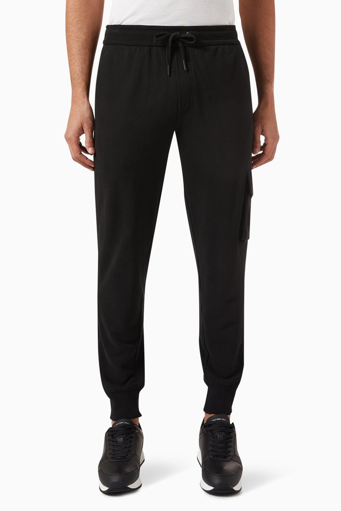 

Logo Badge Sweatpants in Cotton, Black