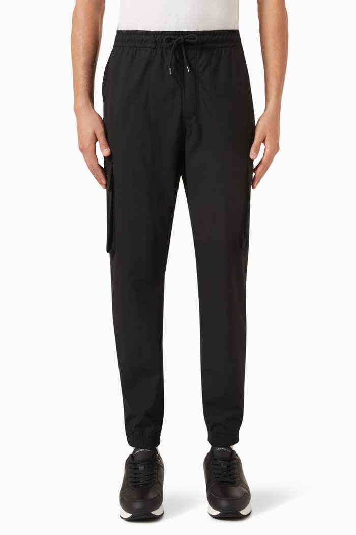 

Technical Logo Pants in Cotton-blend, Black