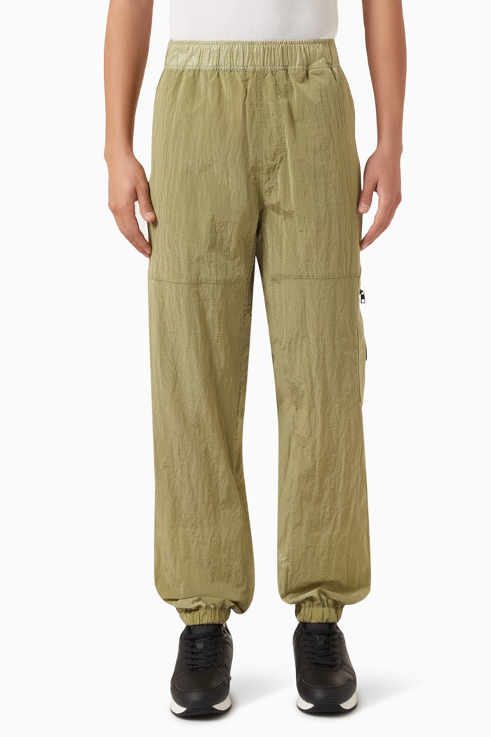 

Relaxed Cargo Pants in Nylon, Green