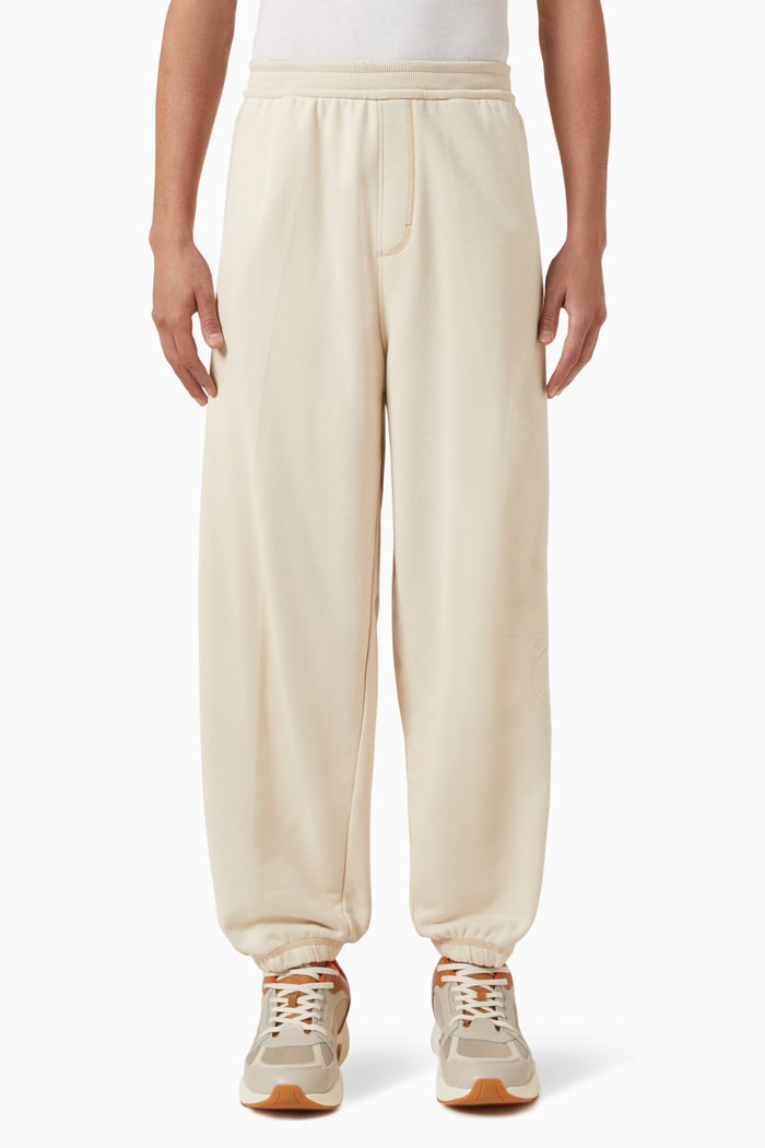 

Washed Logo Pants in Cotton-fleece, Neutral