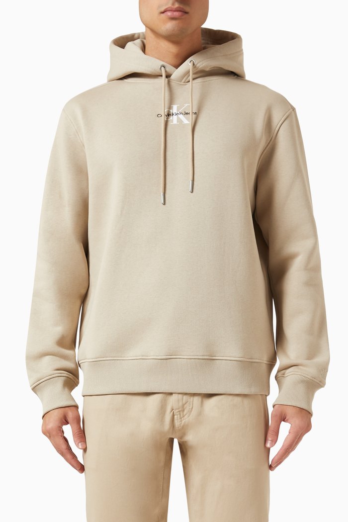 

Monologo Hoodie in Fleece, Neutral