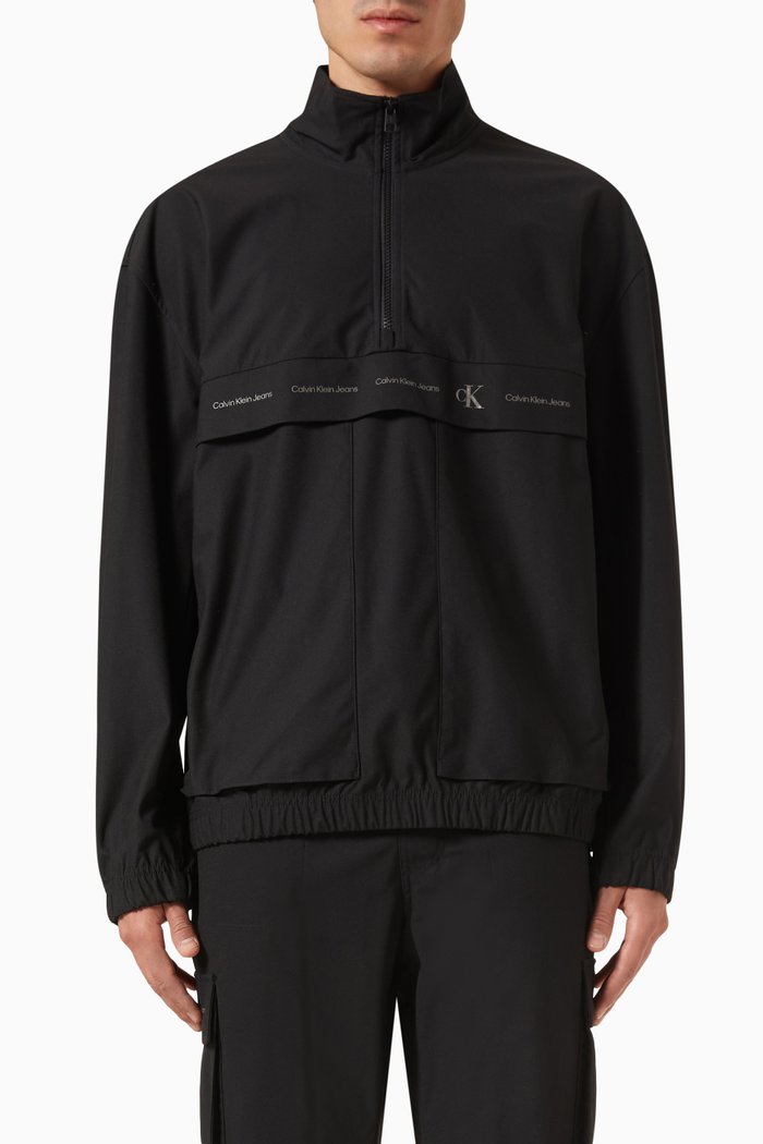 Technical Logo Sweatshirt in Cotton, Black