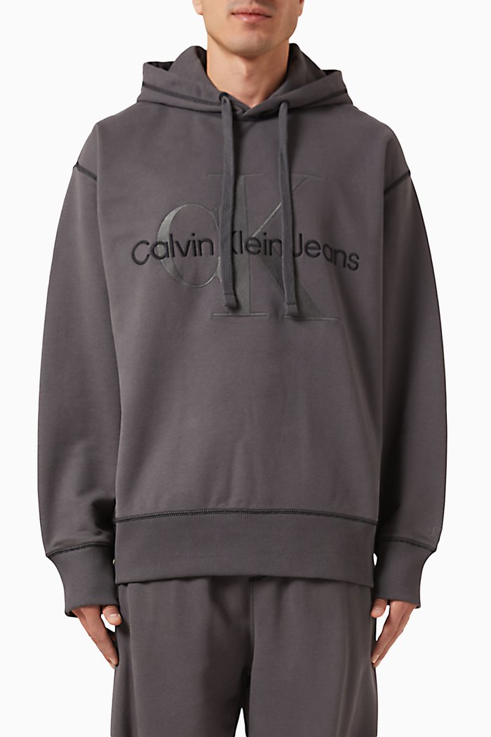 

Wash Logo Hoodie in Cotton, Black