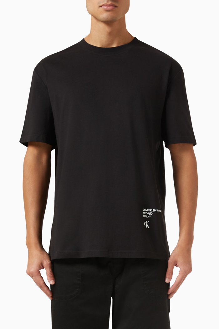 

Stacked Metals T-shirt in Cotton, Black