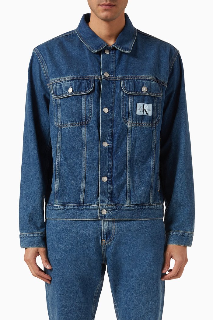 

90s Jacket in Cotton-denim, Blue