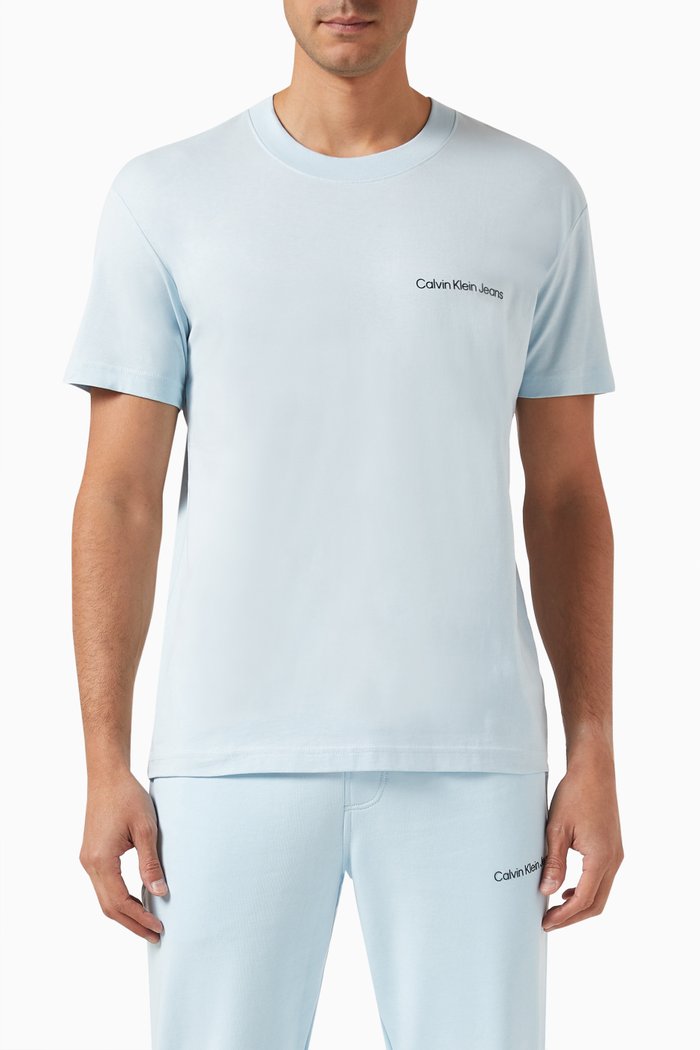

Institutional T-shirt in Cotton-jersey, Blue