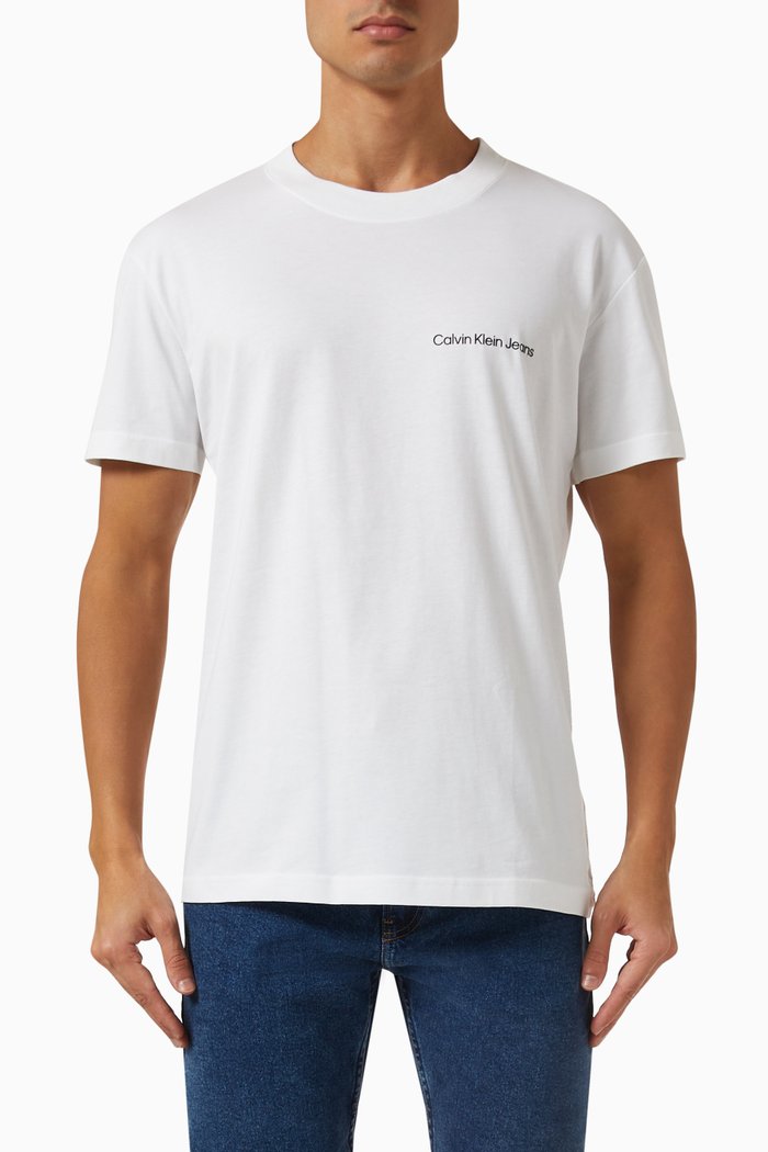 

Institutional T-shirt in Cotton-jersey, White